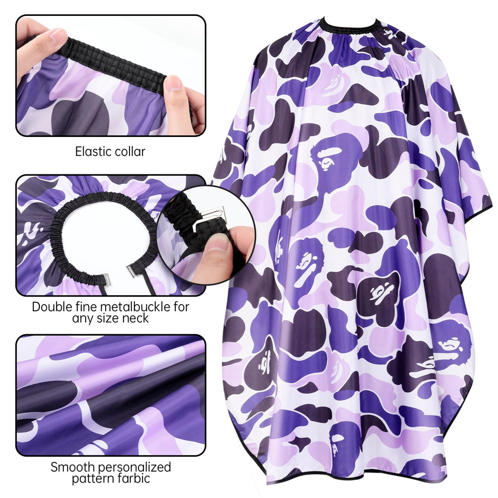 FaHaner barber cape waterproof material close-up highlights lightweight, durable fabric for easy cleanup