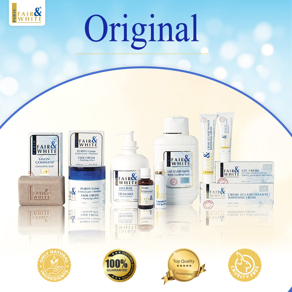Fair and White Original Skin Brightening Cream store display implying accessible daily care
