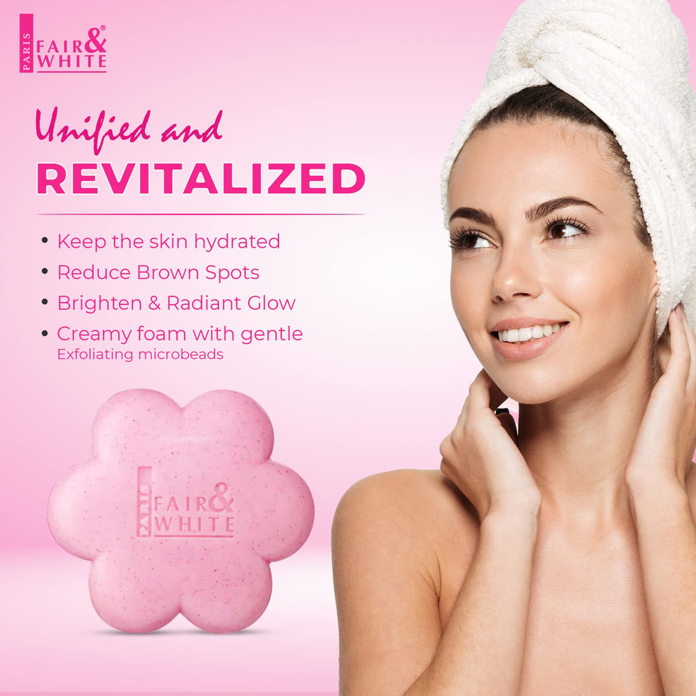 Fair & White So White soap bar lather demonstrates creamy cleansing for daily use.