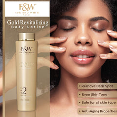FAIR & WHITE 2 Gold argan oil ingredient shot nourishing skin.