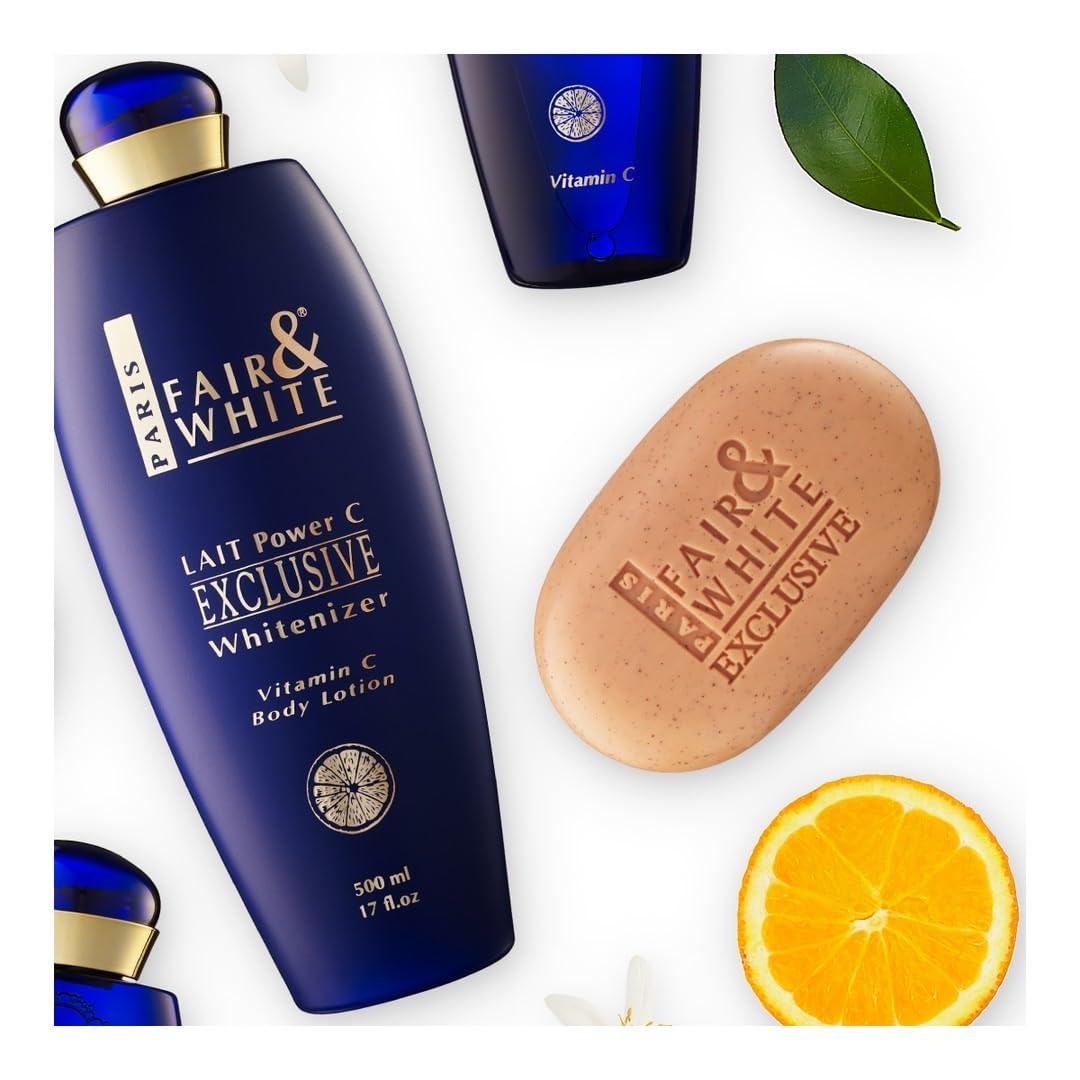 Fair & White vitamin C lotion radiant skin portrait showcases healthy tone.