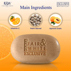 FAIR & WHITE exclusive-exfoliating-soap-lather-closeup highlights creamy cleansing for a vibrant look.