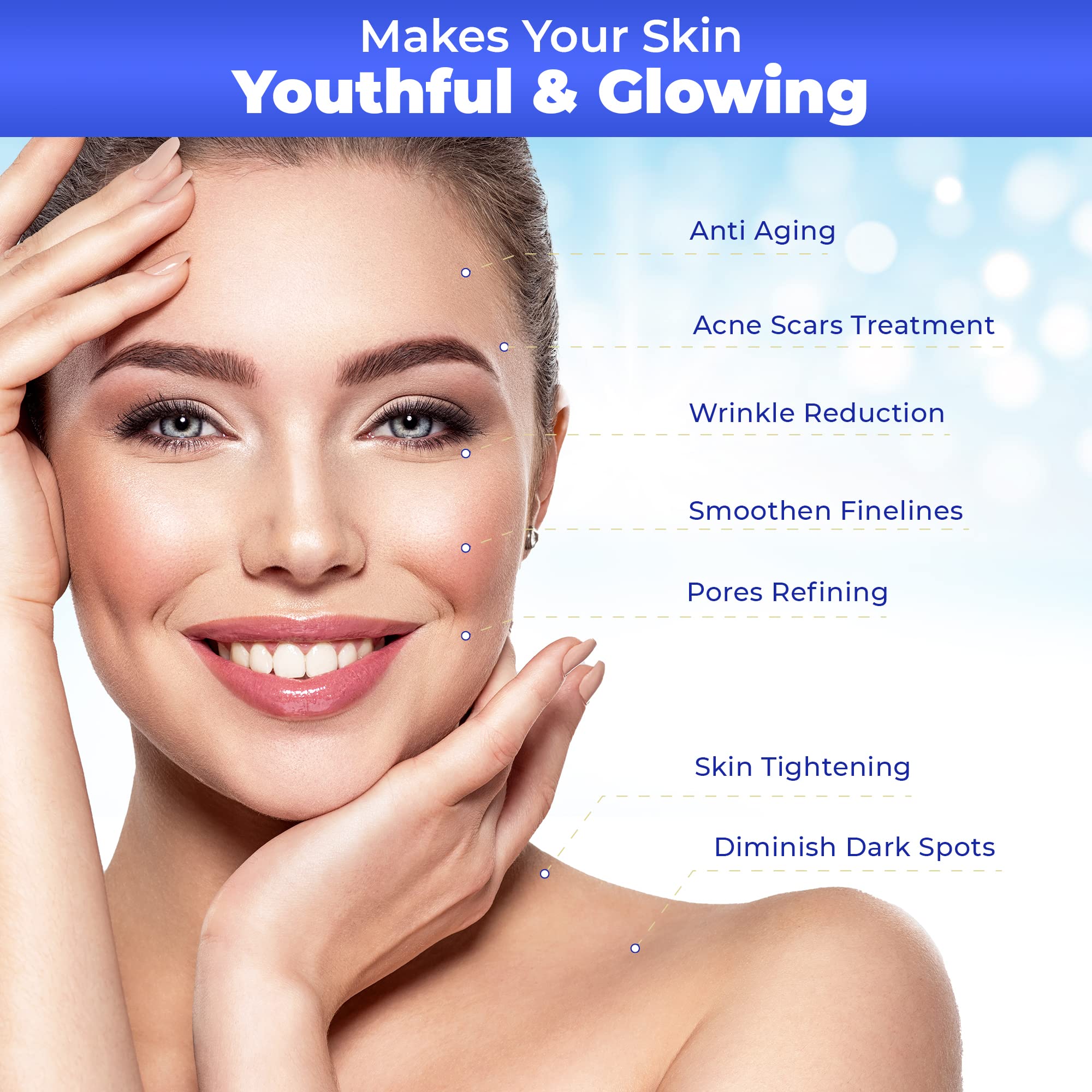 FAIR & WHITE Original Brightening Serum being dabbed onto skin for discoloration targeting.