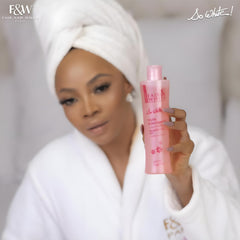 FAIR & WHITE So White lumiskin-glow image emphasizes brightening potential and radiant skin.