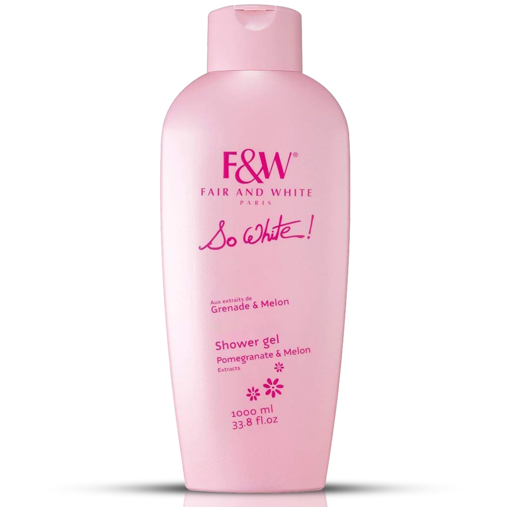 FAIR & WHITE So White bottle pour for silky cleansing and brightening benefits