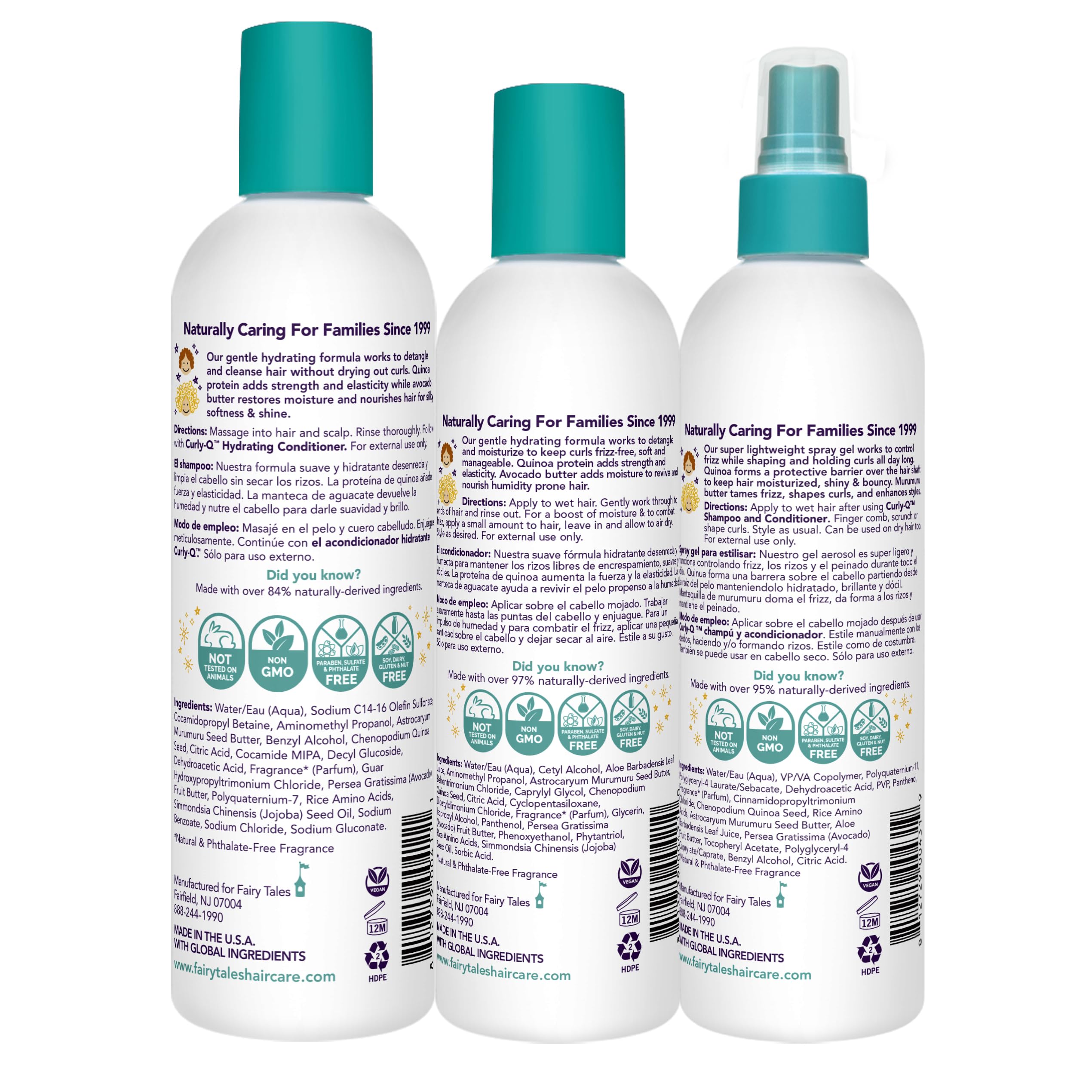 Fairy Tales Curly Q conditioner bottle provides smoother curls for easier styling