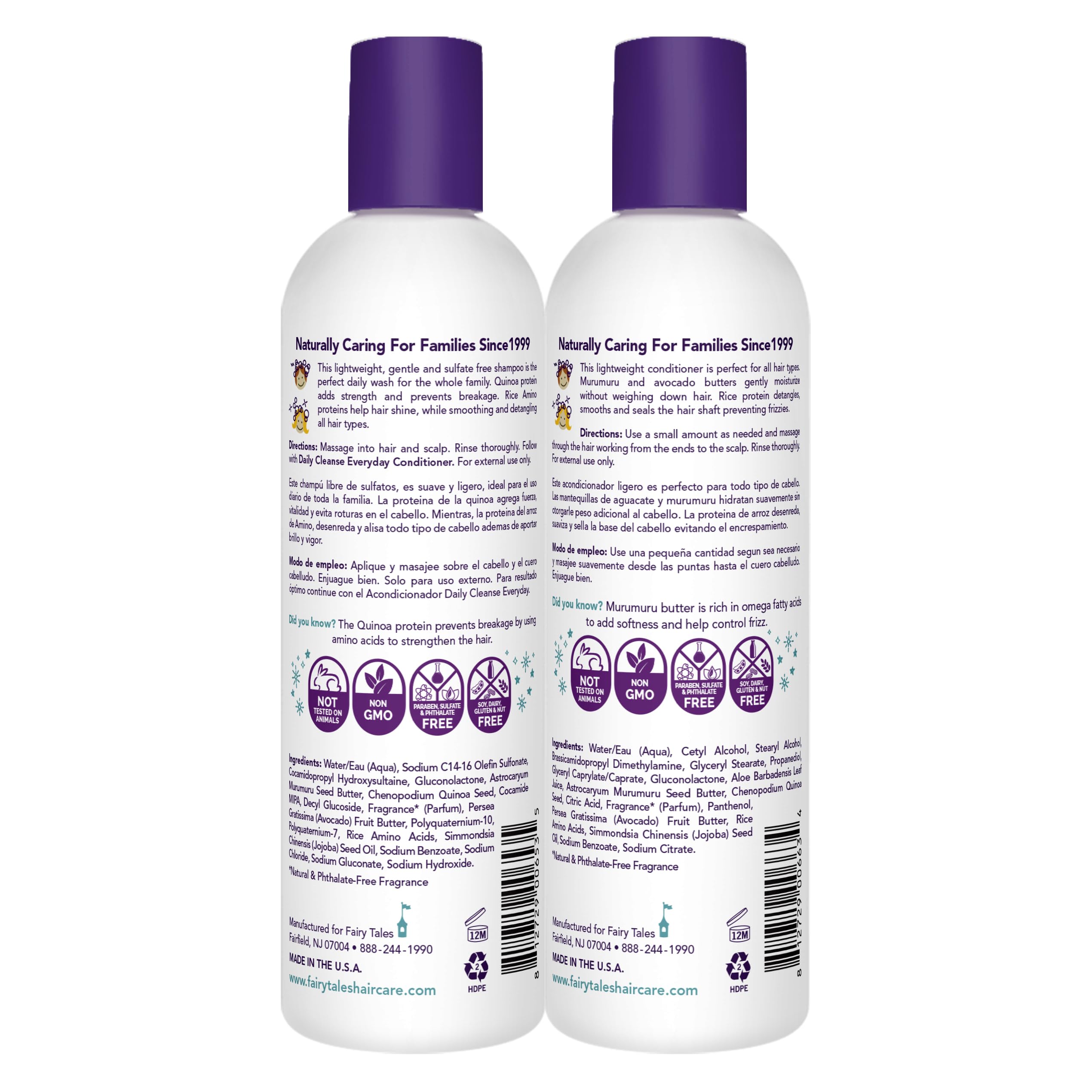 Fairy Tales daily cleanse kids hair after-use closeup shows tangle-free manageability