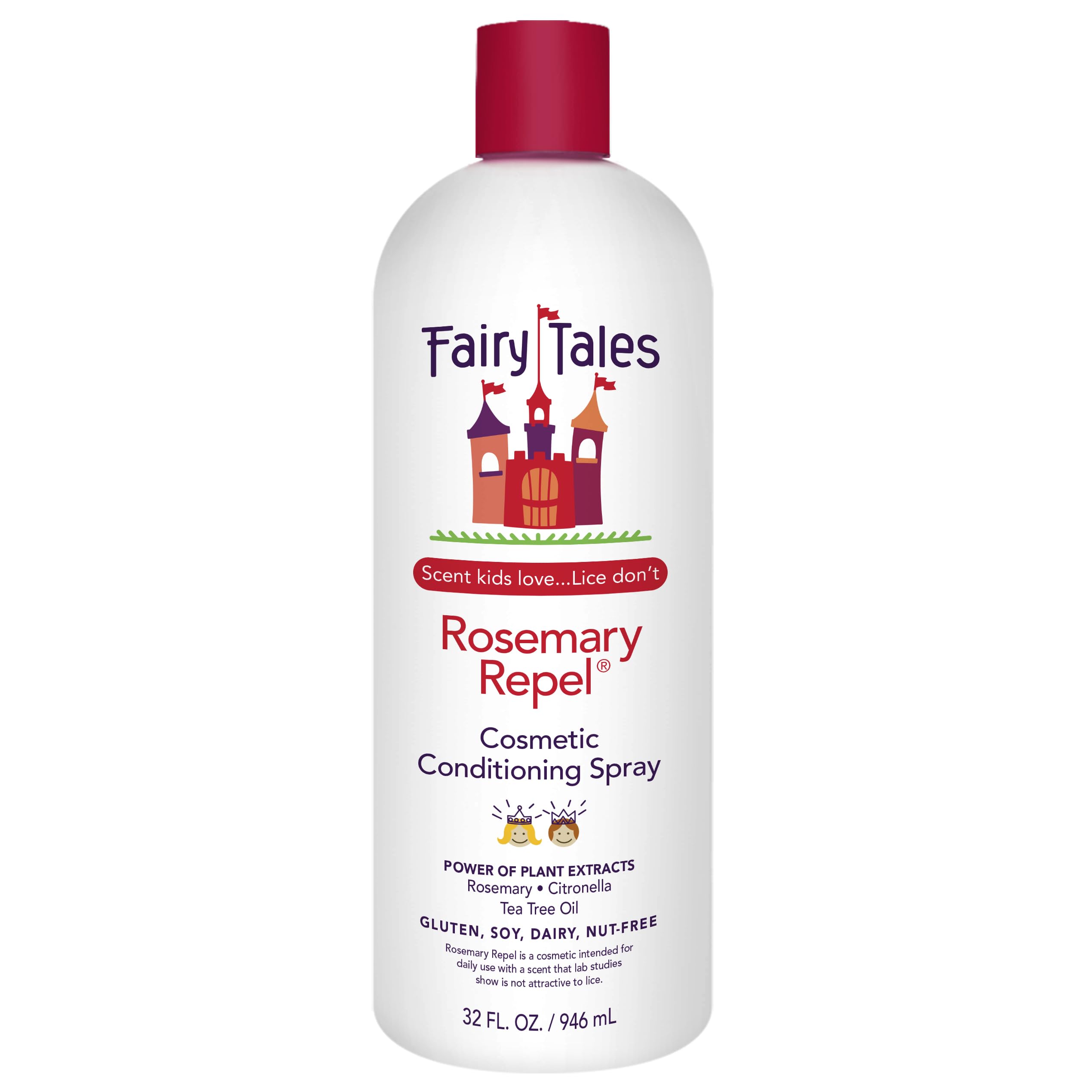 Fairy Tales Rosemary Repel 32oz bottle; detangles hair and features a kid-friendly scent.