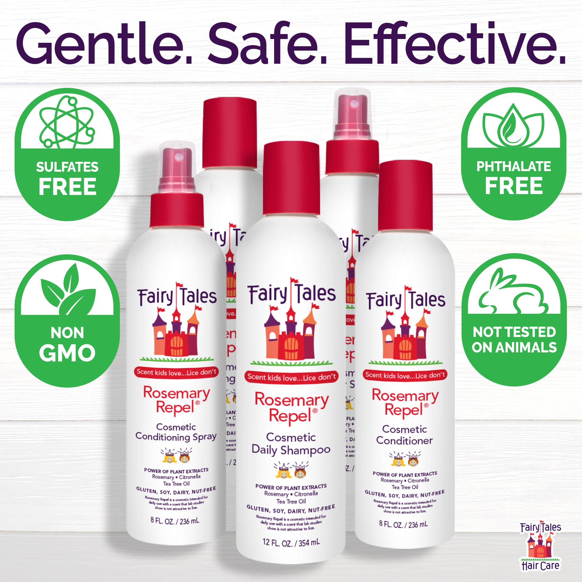 Fairy Tales Rosemary Repel hydrating blend with jojoba and lavender nurtures the scalp.