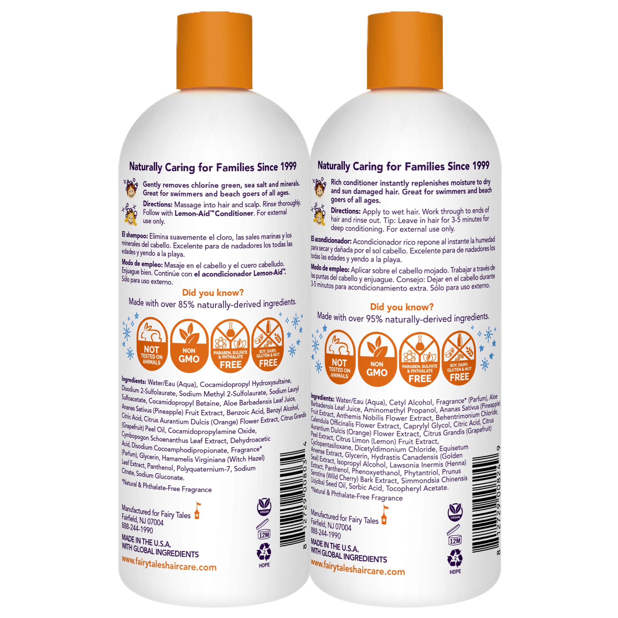 Fairy Tales Sun & Swim Conditioner 32oz bottle nourishes and detangles summertime hair.
