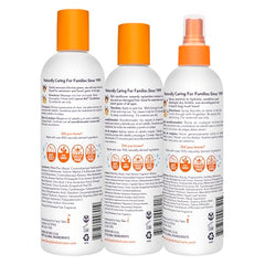 Fairy Tales Swim Conditioner bottle being applied to detangle sun-damaged hair