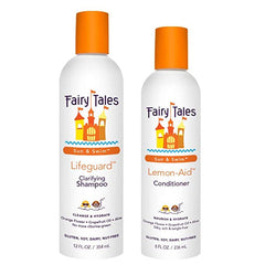 Fairy Tales Swim Shampoo bottle front for kids, gentle cleansing after pool.