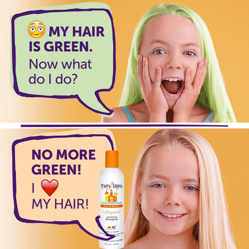 After-swim routine with Fairy Tales conditioner prevents dryness and promotes softness.