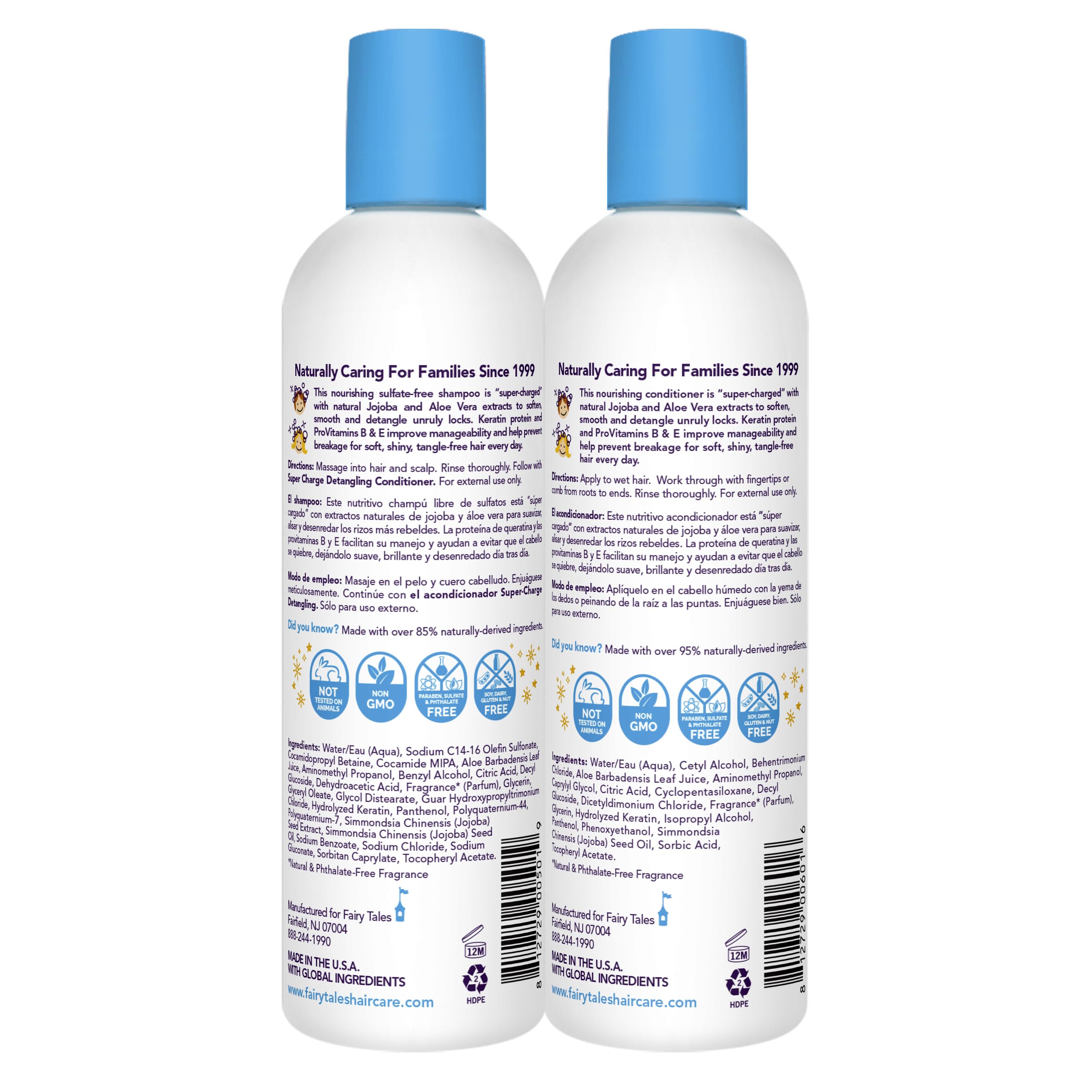Fairy Tales Tangle Tamer shampoo lather for smooth, knot-free hair.