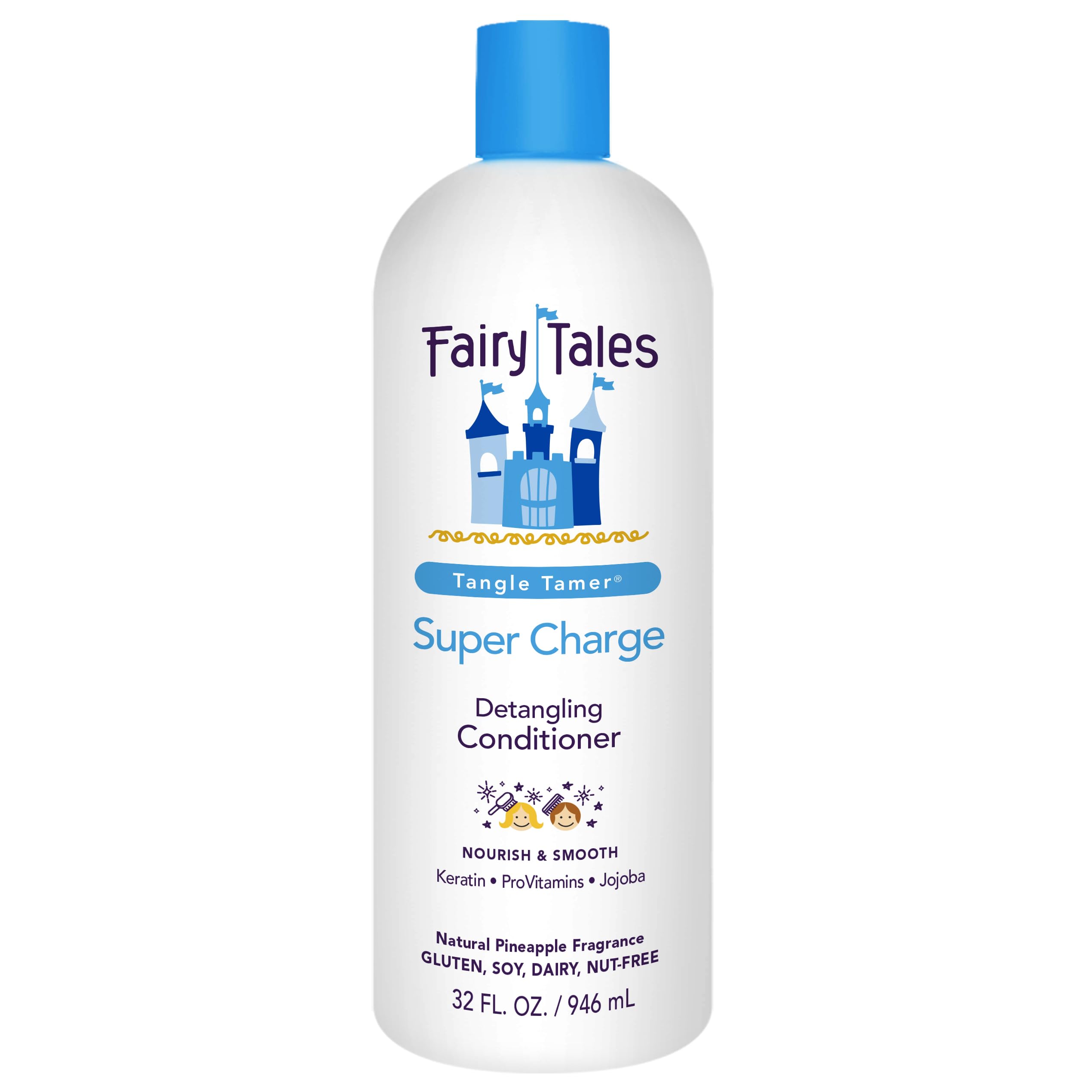 Fairy Tales Tangle Tamer Super Charge bottle front for easy detangling