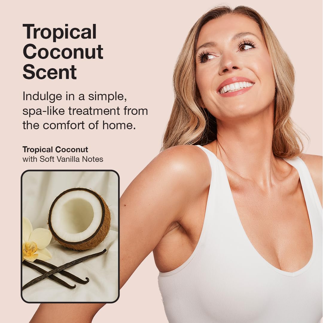 Fake Bake Flawless Coconut Sunless Serum skin-glow on bathroom shelf suggests daily-use ritual