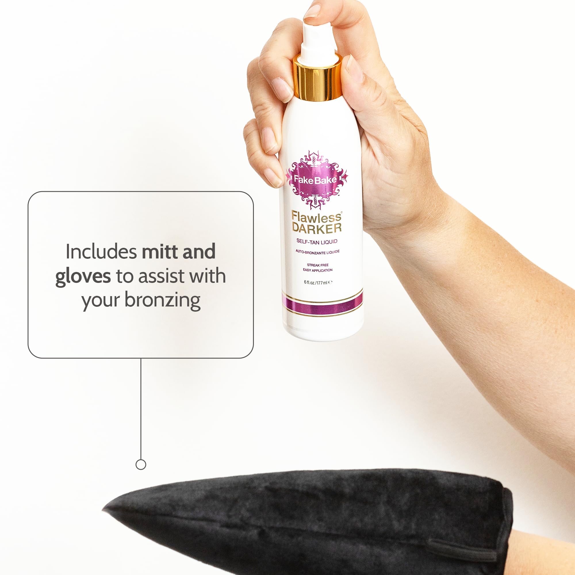 Fake Bake Flawless Darker color-guide swatch demonstrates precise color development.
