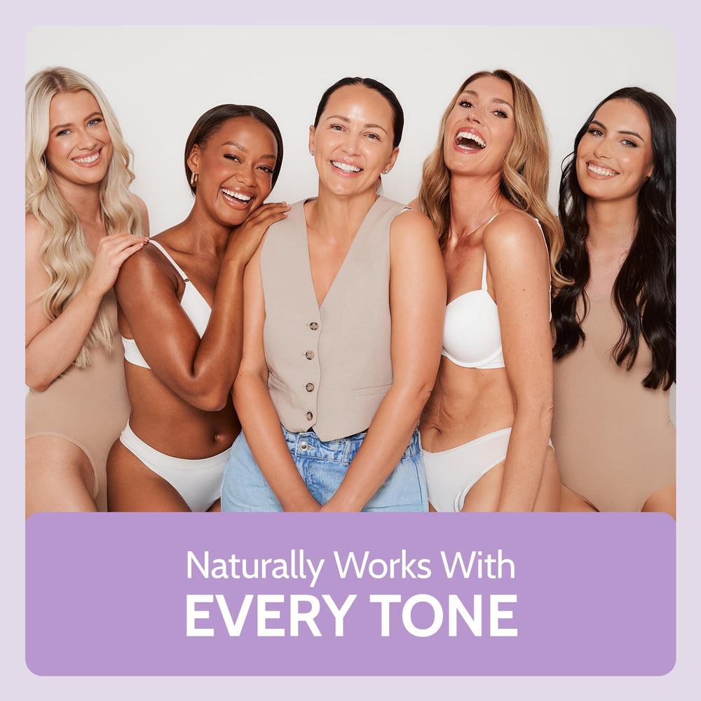 Fake Bake Flawless Darker naturally derived DHA for safe bronze development.