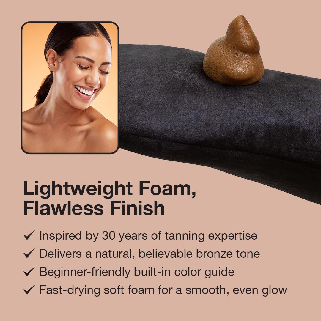 Fake Bake Flawless Self-Tanning Mousse with included mitt for bronzing.