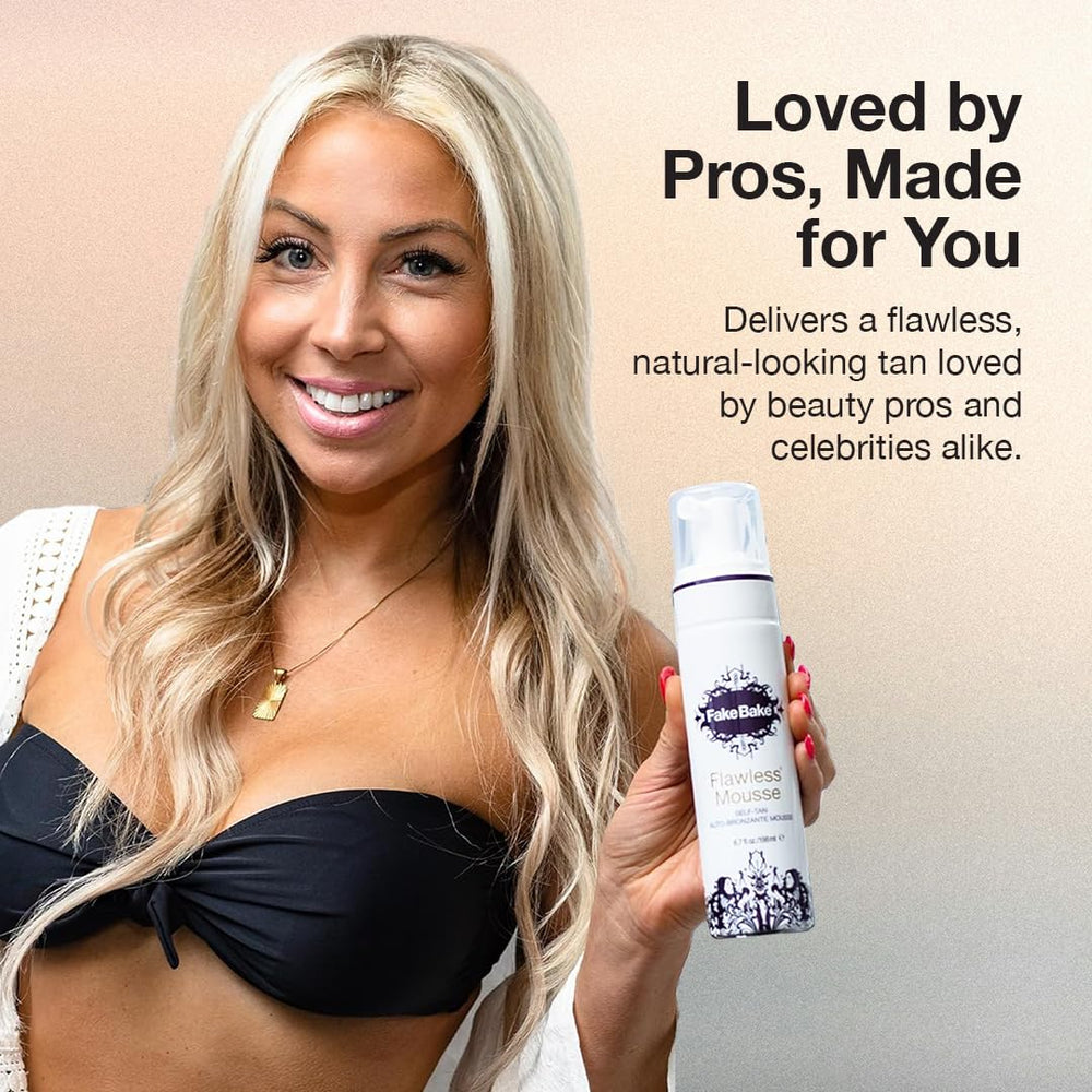 Fake Bake Flawless Self-Tanning Mousse with black coconut scent.