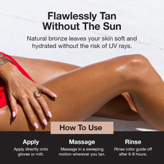 Gloves included with Fake Bake lotion for smooth, mess-free bronzing.