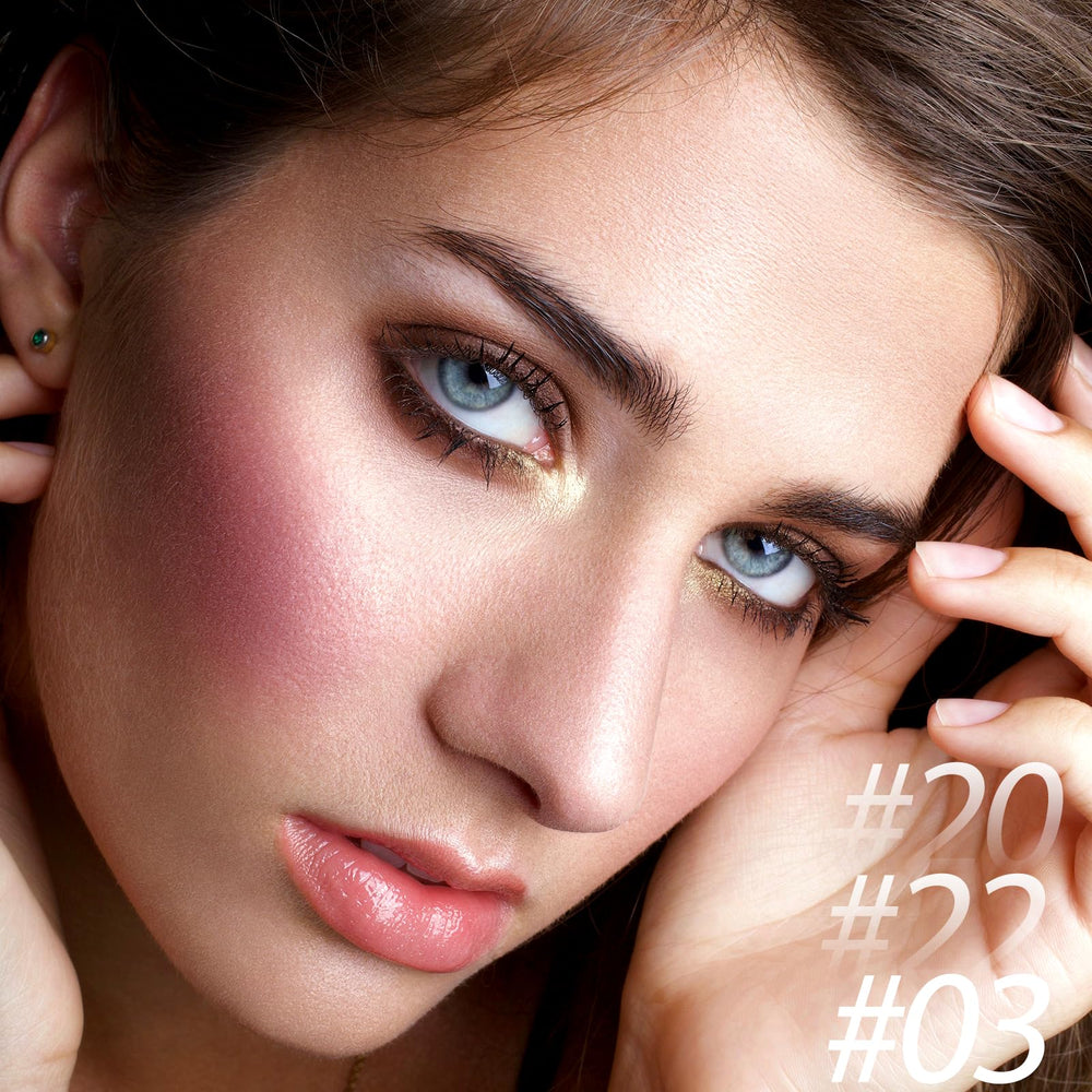 Falocutus highlighter-bronzer pen application for luminous highlights
