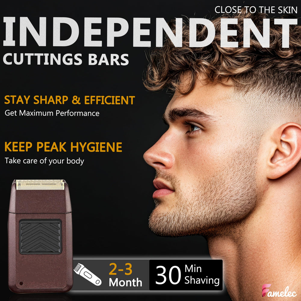FAMELEC compatibility with Wahl Finale shavers ensures easy maintenance.