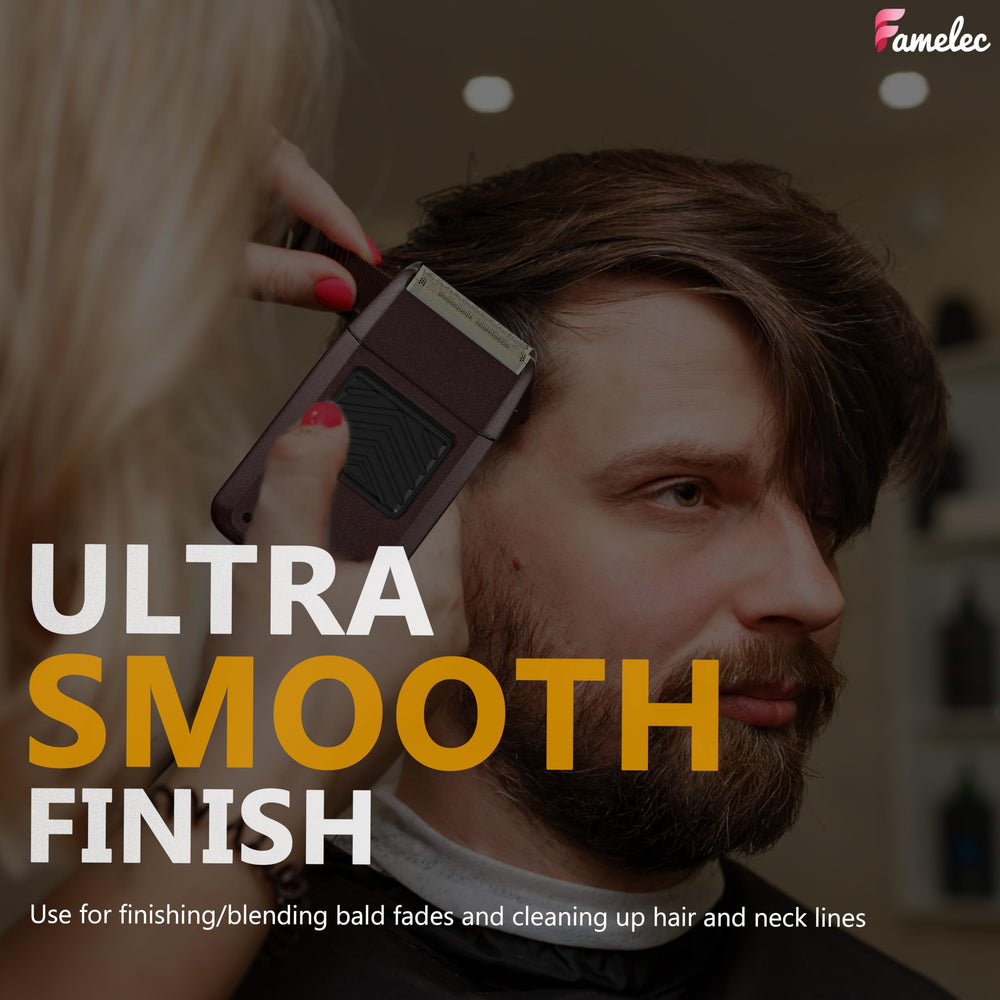 FAMELEC Wahl Finale shaver in-use demonstrating a smooth shaving session.