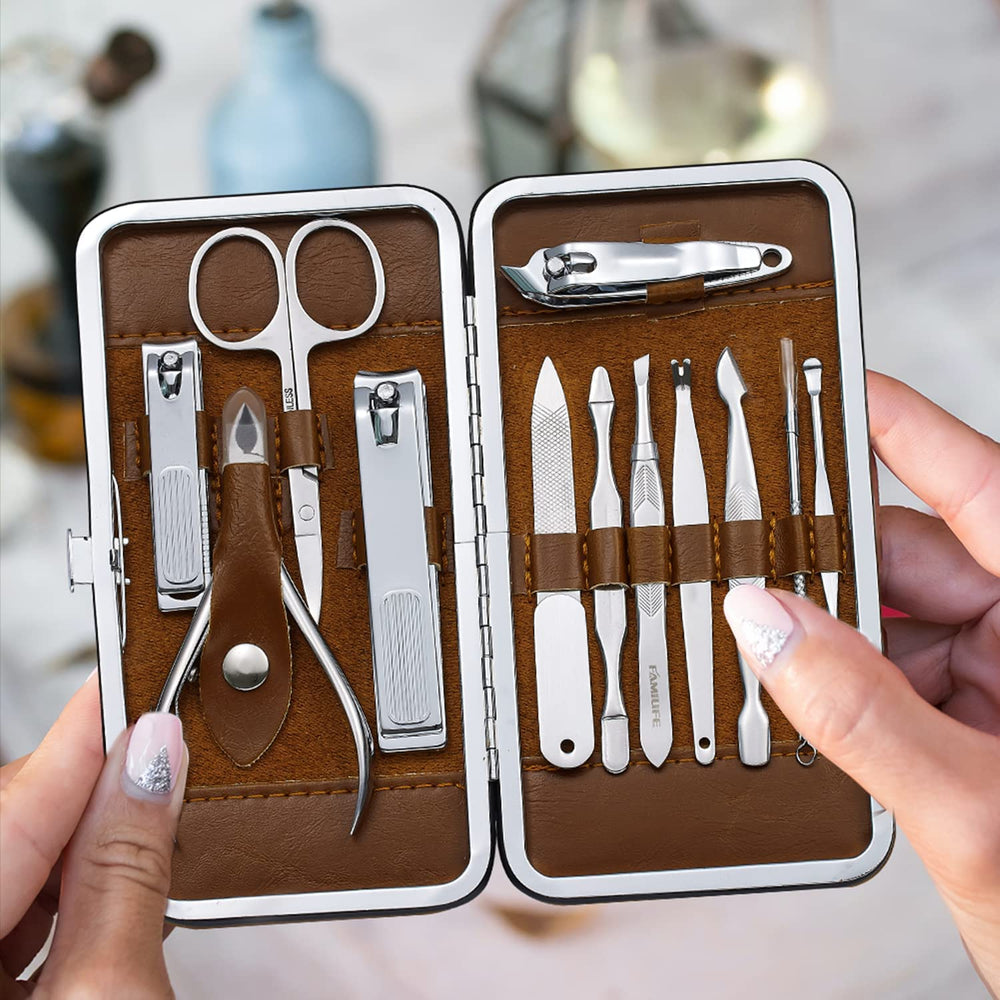 FAMILIFE cuticle cleaner tool and ear pick, essential grooming duo for upkeep.