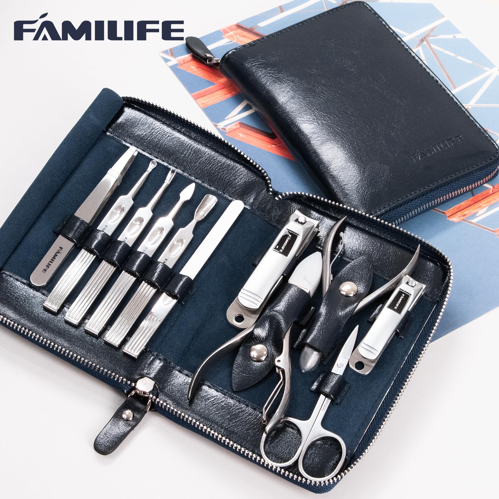FAMILIFE cuticle knife and ear pick for safe grooming