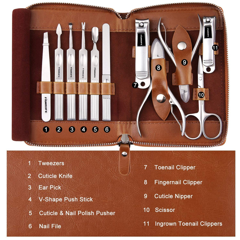 FAMILIFE cuticle knife for precise edge care.