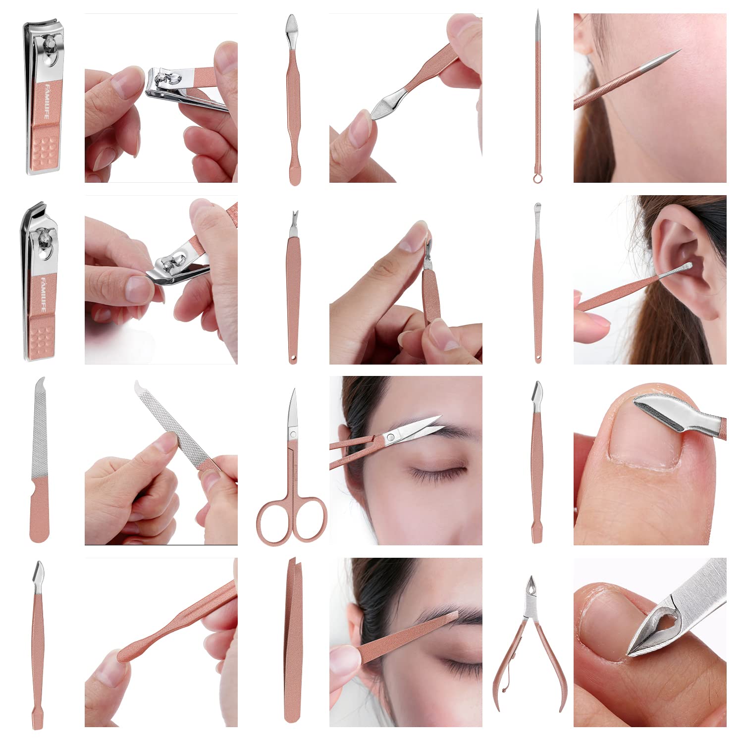 FAMILIFE nail file and push stick in the kit for smooth edges