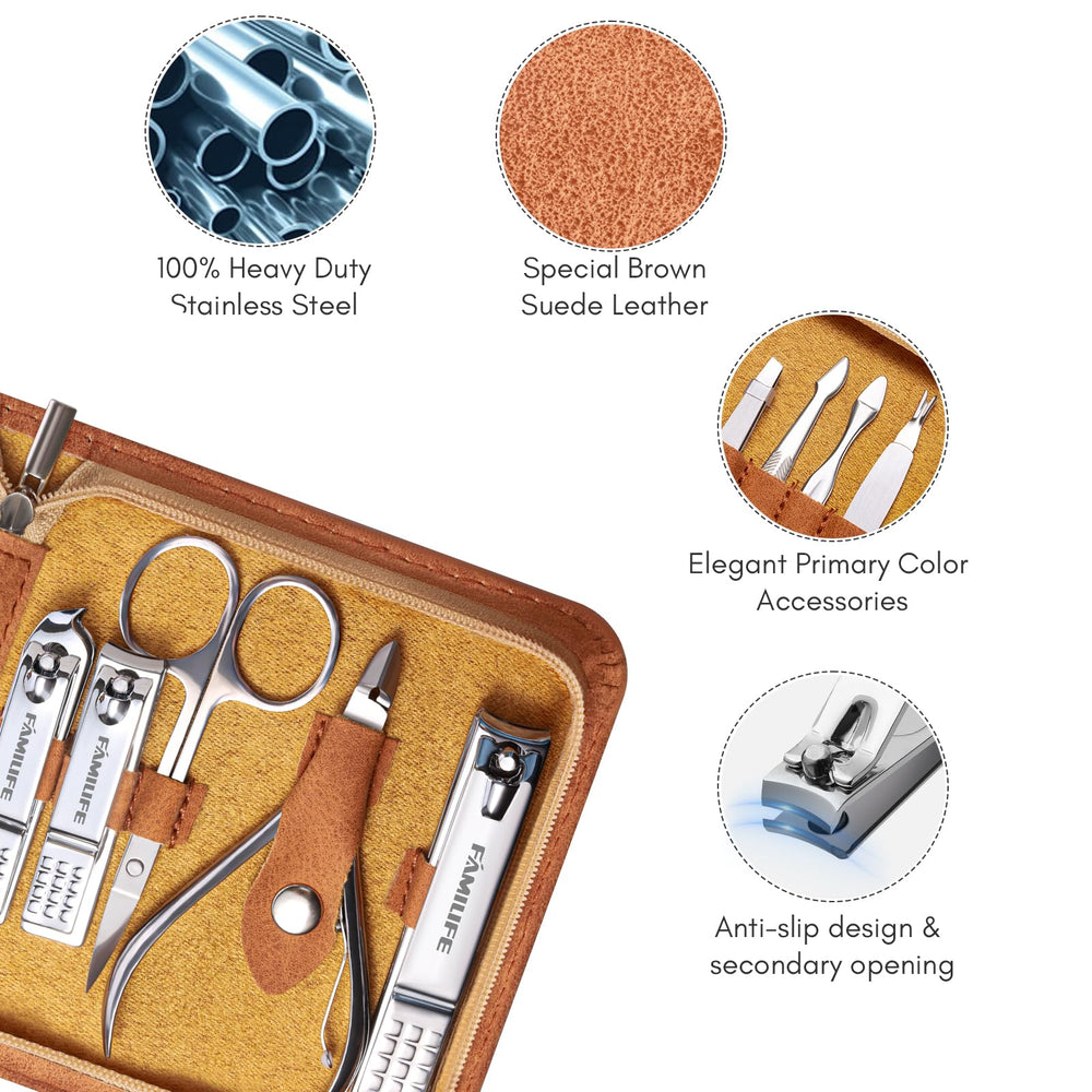 FAMILIFE pedicure tools bundle for at home spa care