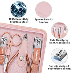 FAMILIFE stainless steel nail clipper closeup for sharp, rust-resistant use