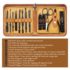 FAMILIFE manicure set 13-pcs cuticle trimmer for clean edges and healthy-looking nails.