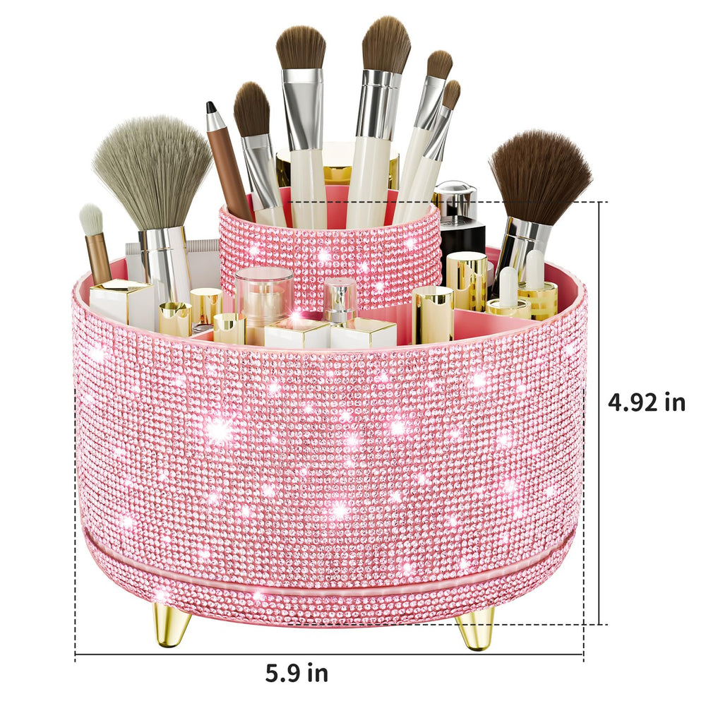 Fanado Bling Diamond 360 rotation enables easy access to brushes and products.