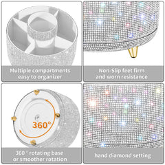 Fanado Bling Diamond Countertop Display enhances a stylish, organized vanity setup