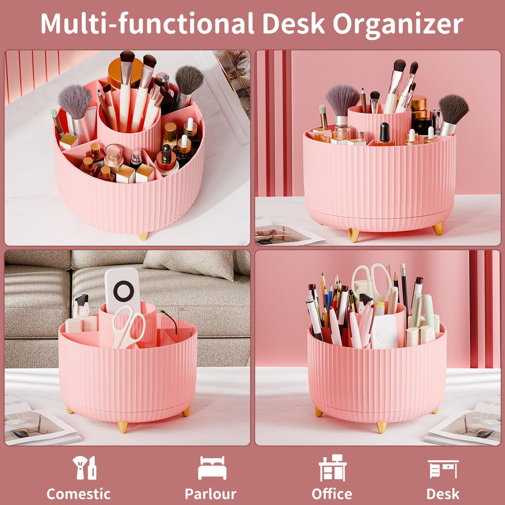 Fanado five-compartment storage keeps cosmetics and skincare neatly organized