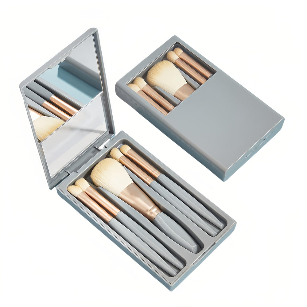 FANBODTA rose-gold brush set closeup for precise, smooth makeup application