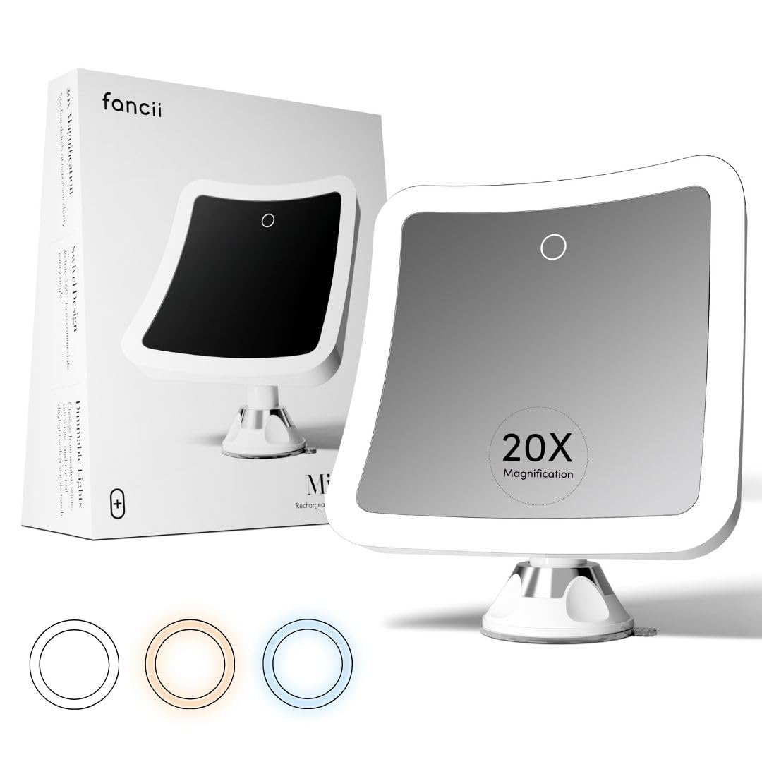 Fancii durable LED mirror with bright illumination enhances daily routines