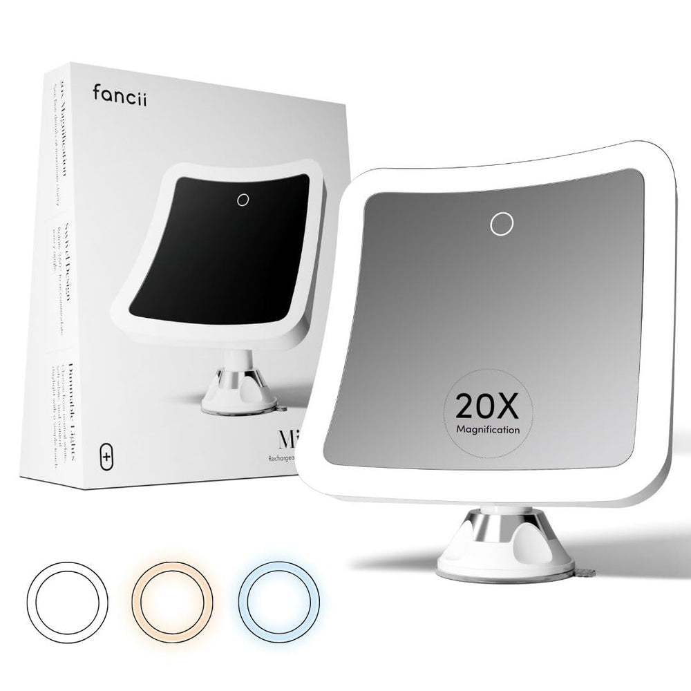 Fancii durable LED mirror with bright illumination enhances daily routines
