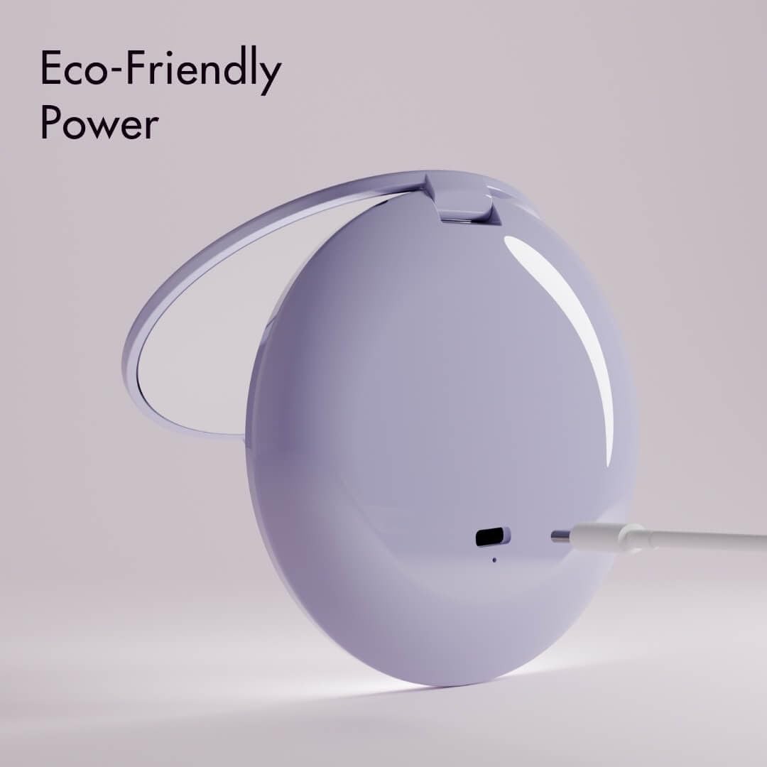 Fancii Mini Taylor rechargeable mirror for cordless convenience during travel.