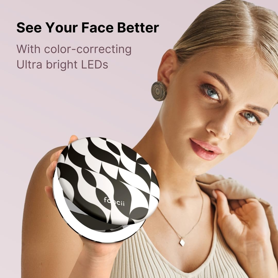 Fancii Taylor mirror with dimmable LEDs for personalized brightness
