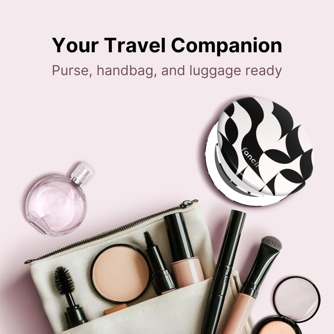Fancii Taylor compact fits easily in a purse for travel-ready touch-ups