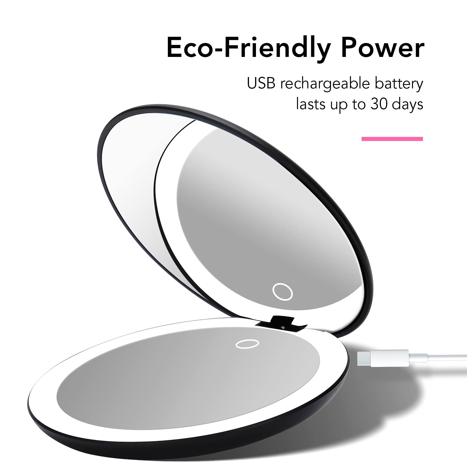 Fancii Taylor rechargeable battery lasts up to 30 days between charges.