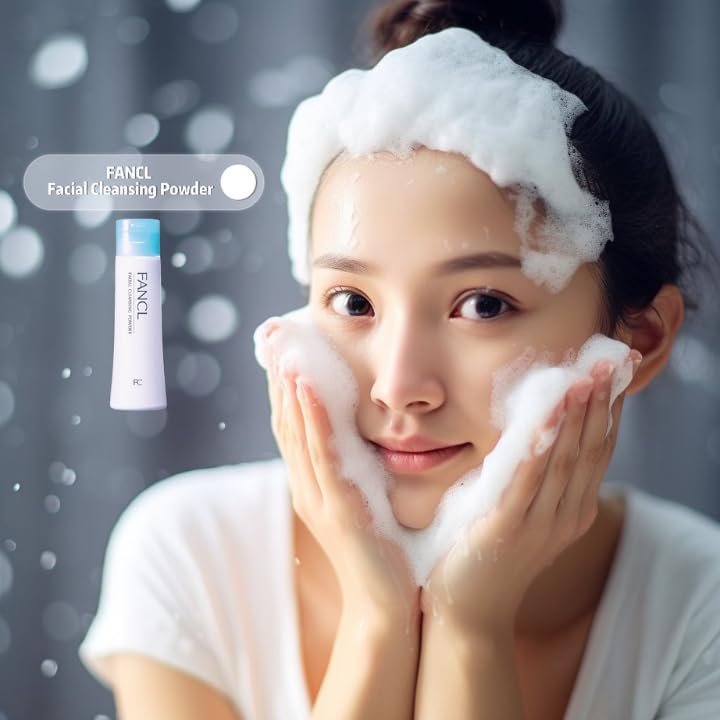 FANCL rinse with water reveals smoother skin after cleansing