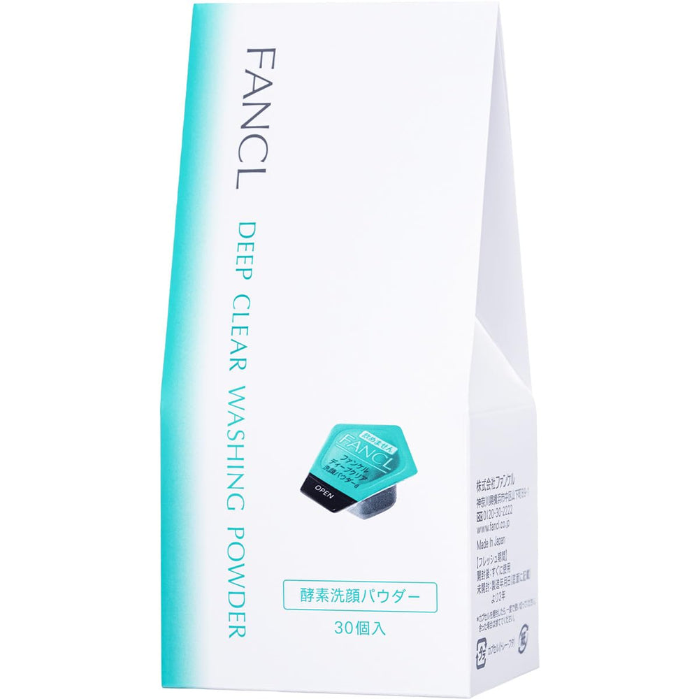 FANCL Deep Clear Washing Powder foaming-lather shows luxurious foam for a refreshing cleanse.