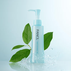 FANCL Mild Cleansing Oil hand application demonstrates easy makeup removal.