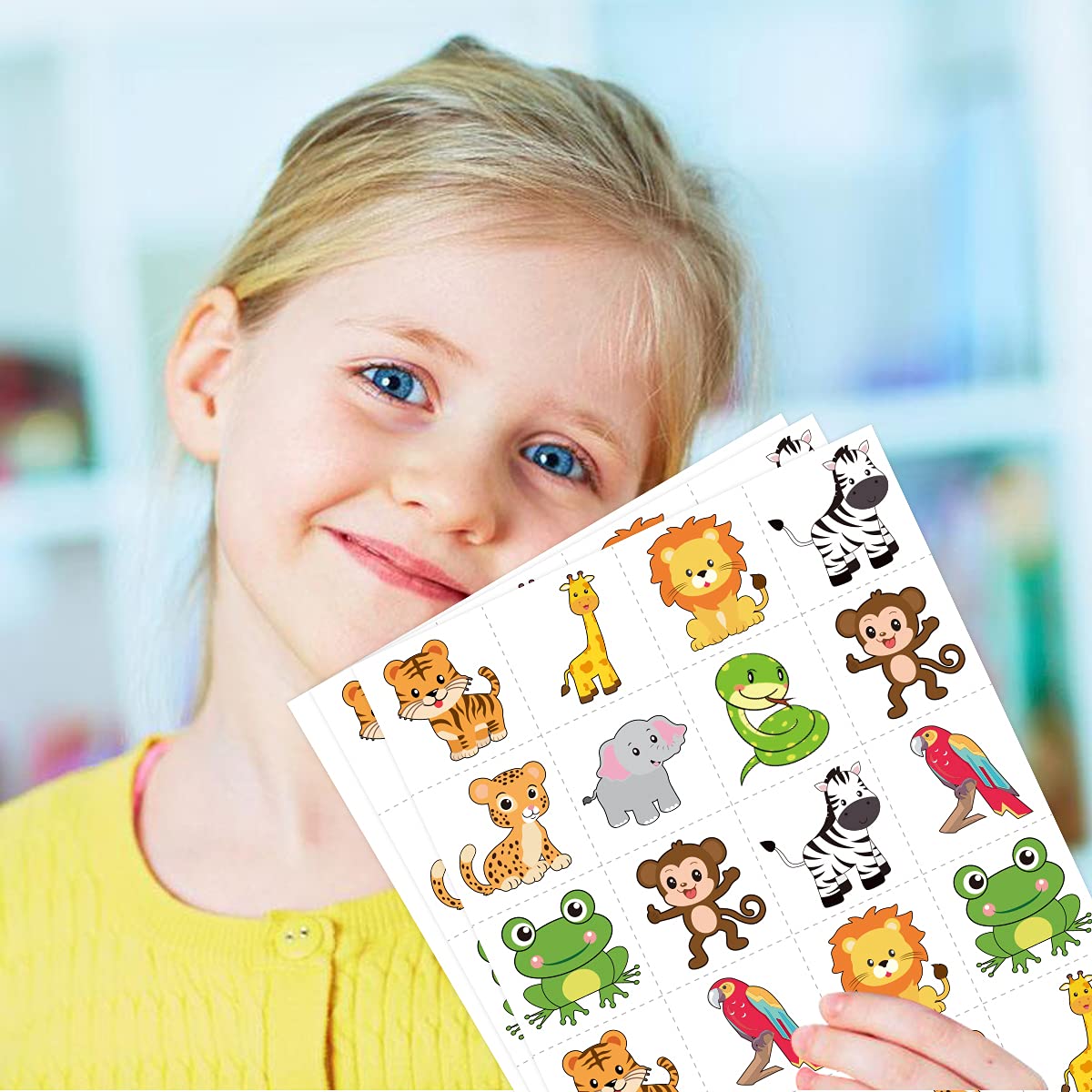 Fancy Land birthday favors with animal tattoos delight kids during celebrations.
