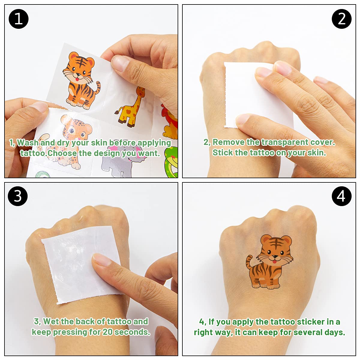 Fancy Land monkey tattoo design brings playful flair to school activities and party favors.